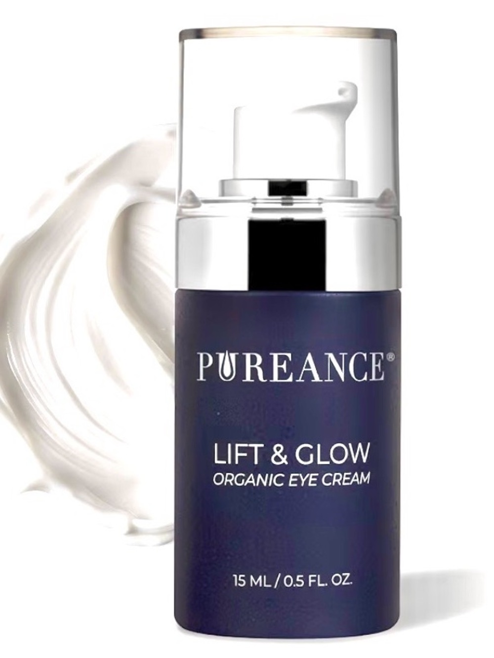 New Pureance Lift & Glow Organic Eye Cream 15ml 0.5 oz Anti Aging Dark Circles